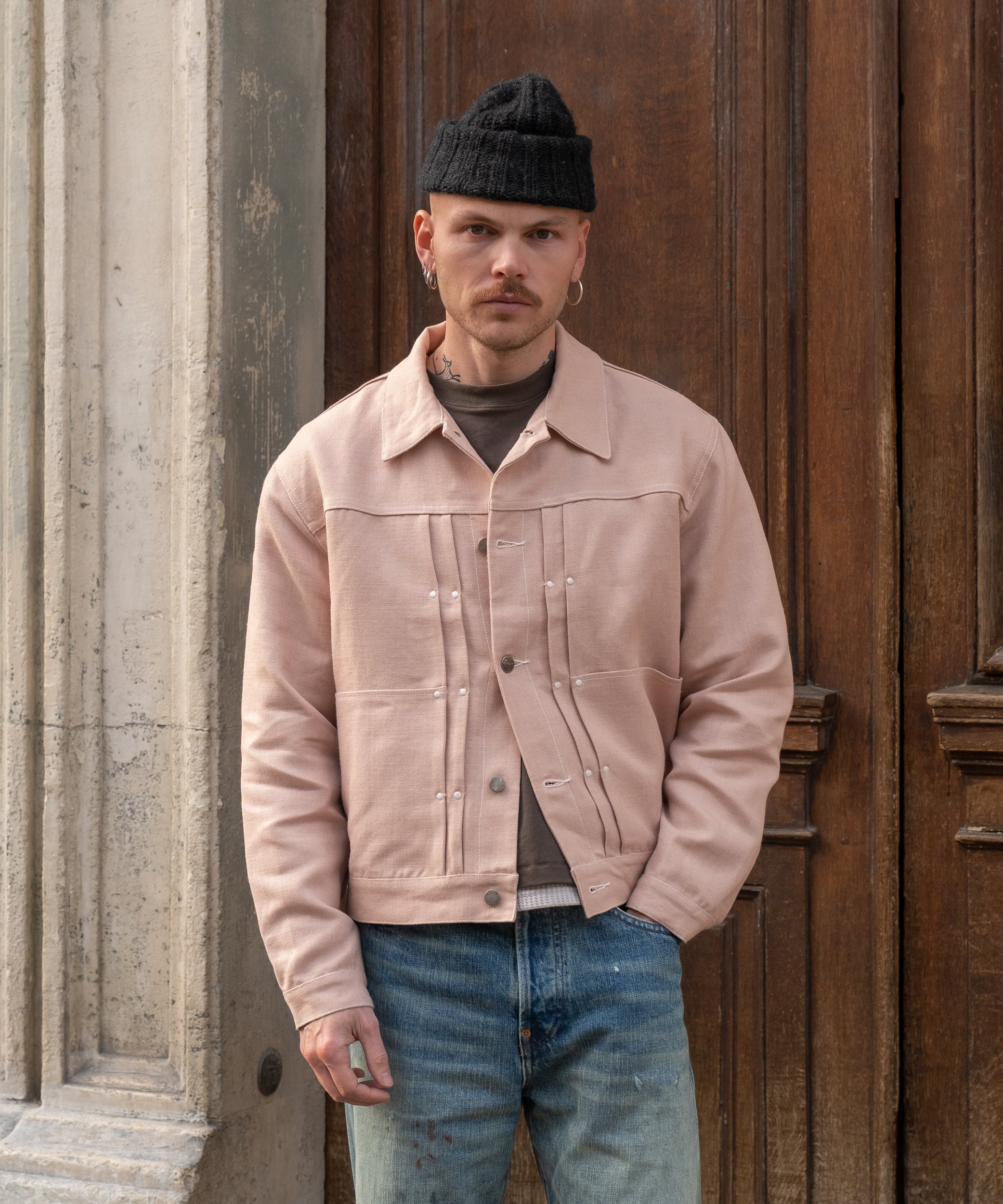 REWORK® DOUBLE PLEATED LINEN JACKET - Image 2