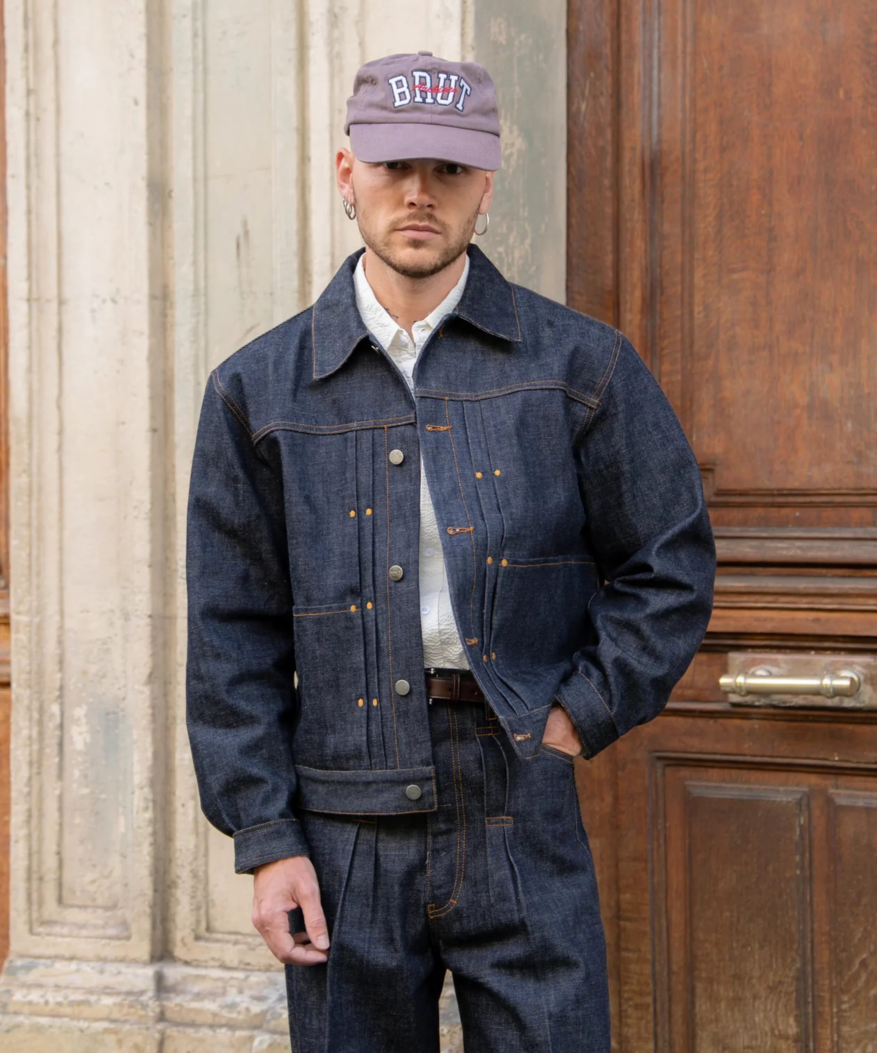 REWORK® DOUBLE PLEATED DENIM JACKET - Image 2