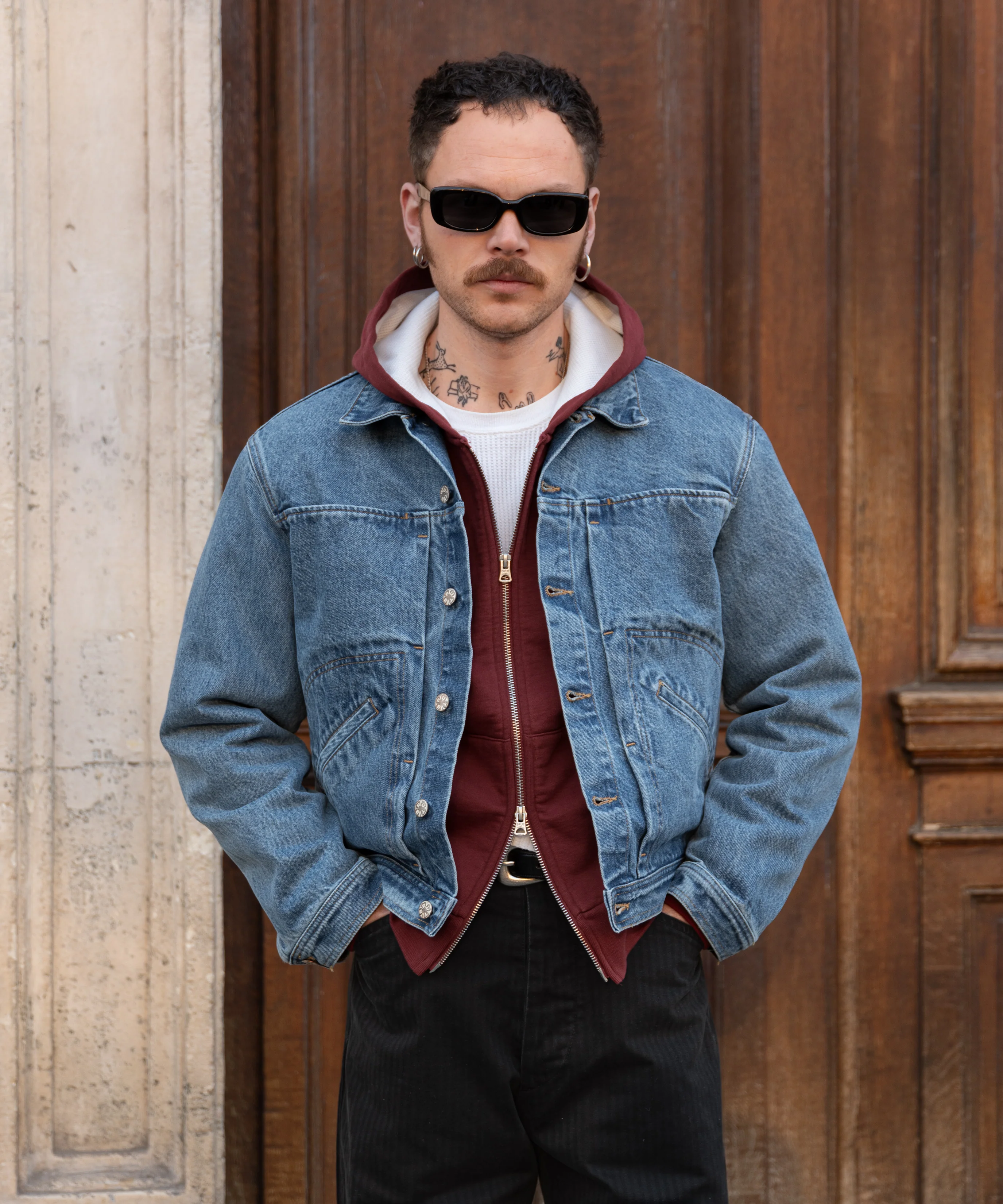 THE PLEATED DENIM JACKET - Image 2