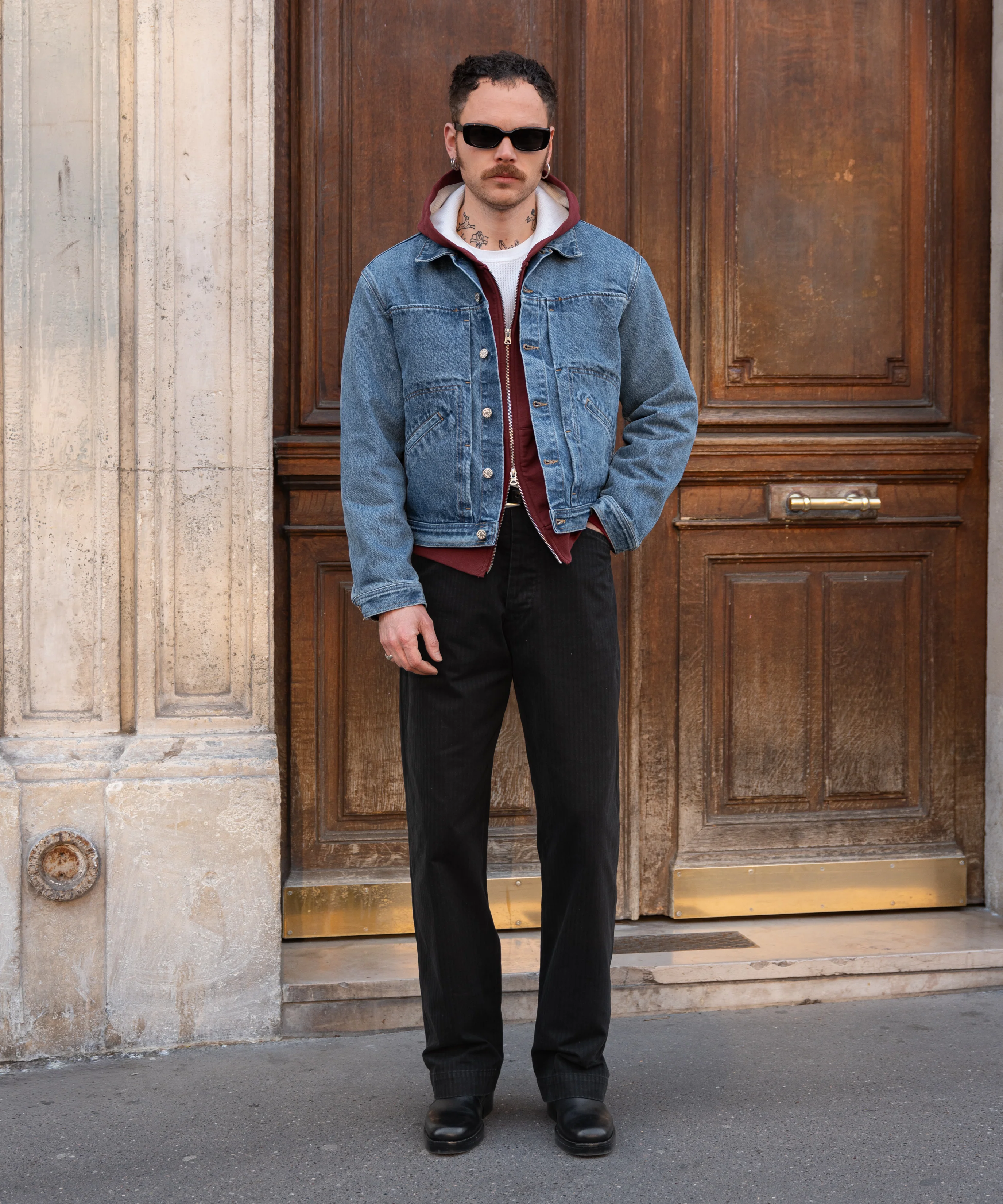 THE PLEATED DENIM JACKET - Image 3