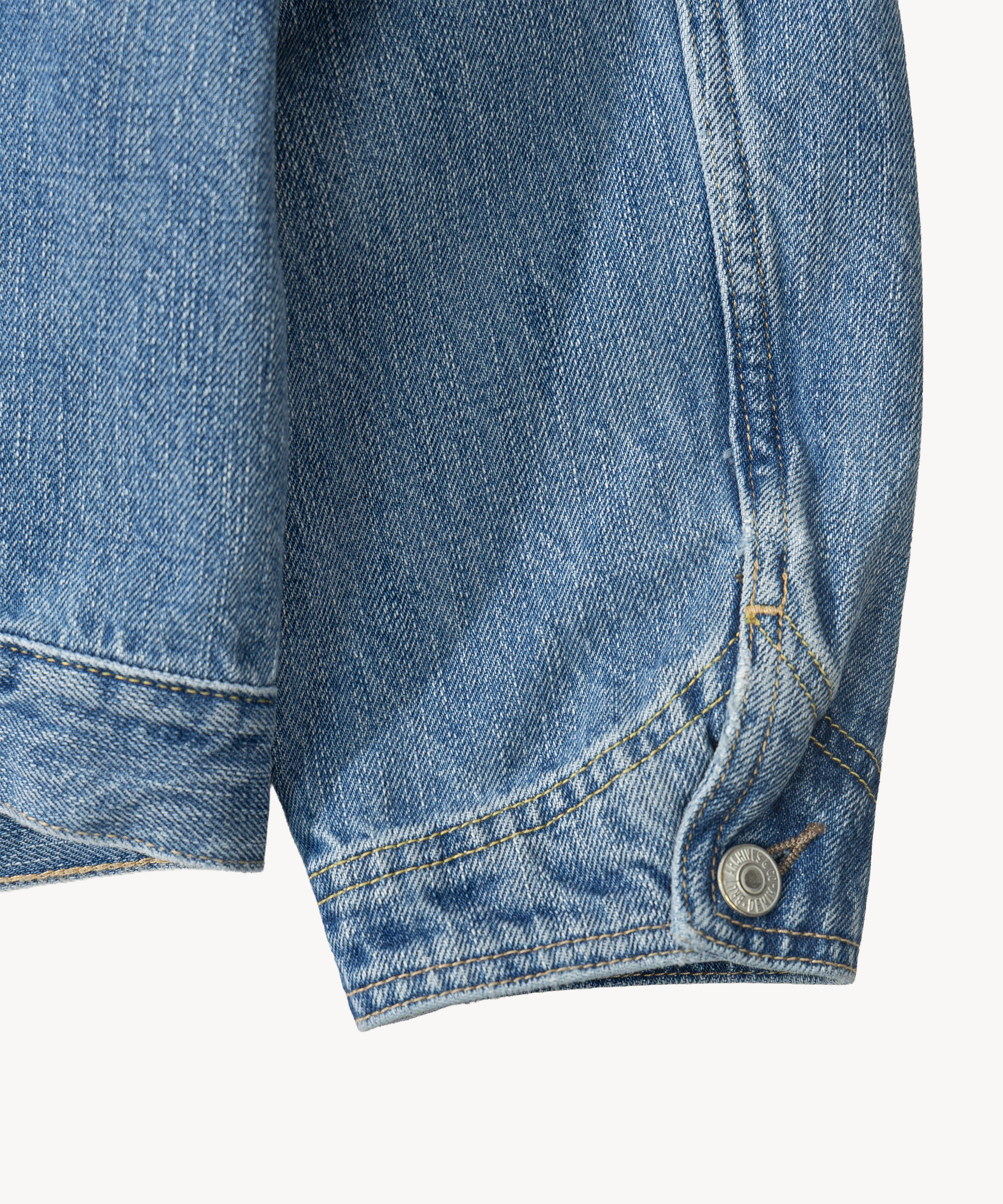 THE PLEATED SELVEDGE DENIM JACKET - Image 5